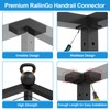 RailinGo 2Pack Handrail Corner Connectors - Flat Handrail Accessories, POM