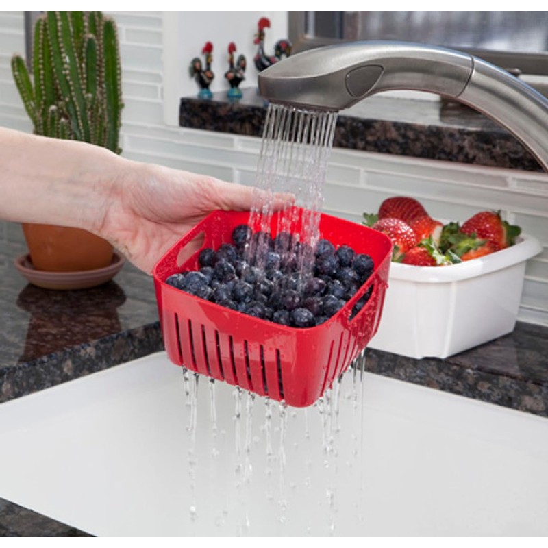Hutzler 3-in-1 Berry Keeper Colander and Container, Keeps Berries Fresh