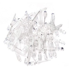 Youmile 100pcs 5mm LED Light Emitting Diode Common Anode 4Pin RGB Tri-Color (Red/Green/Blue) Transparent LED Lamp for Arduino, PCB
