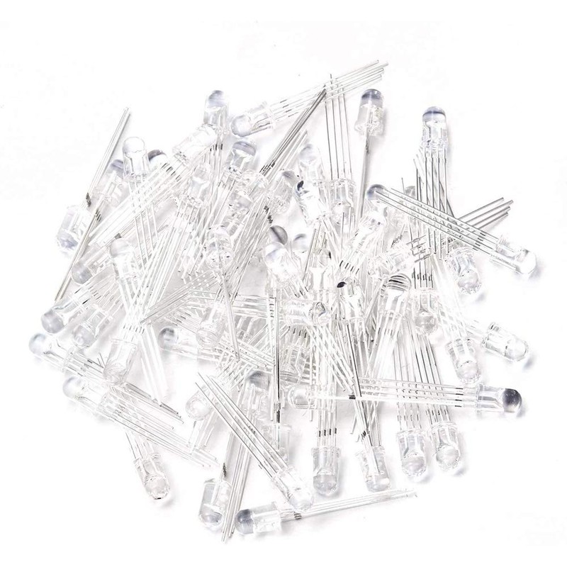 Youmile 100pcs 5mm LED Light Emitting Diode Common Anode 4Pin