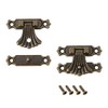 uxcell 2 Sets Wood Case Chest Box Rectangle Clasp Closure