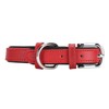 2pcs Pet Collar with Engraved Nameplate ID Tag Cowhide Padded