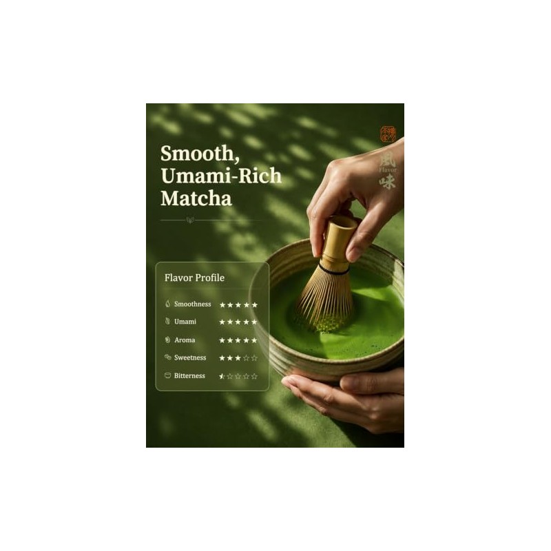 YUZUKI Premium Ceremonial Matcha Powder - Smooth Umami Experience