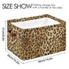 Leopard Print Storage Bin Animal Canvas Toys Storage Basket Bin