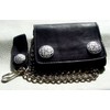 Leather Biker Wallet Leather Celti Knot Silver Shaving