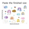 WOHAHA Wall Sticker, Rainbow, Cloud, Rain, Cartoon Boho, Wall Sticker,