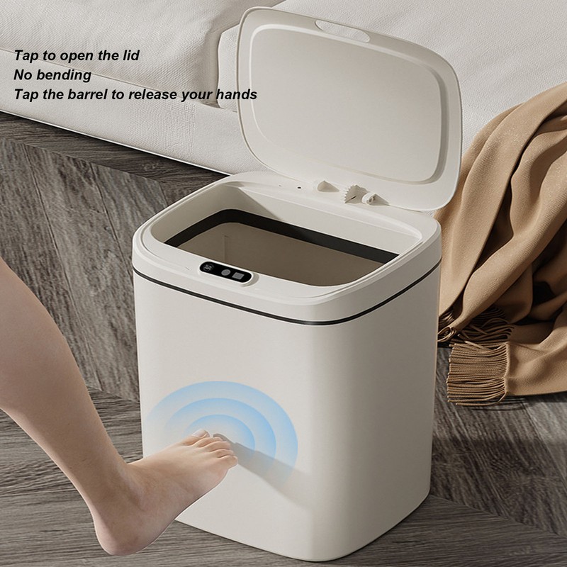 Automatic Touchless Trash Can Motion Sensor Intelligent Waste Bin for