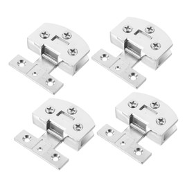 Operitacx 4pcs Stainless Steel Glass Door Hinges for Shower Doors Easy to Install Clamps for Frameless Durable Heavy Duty Hinges for Hotel and Home Use