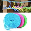 Multi-purpose Portable Camping Non-slip Clothesline with Hooks Random Color 9ea