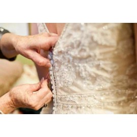 Nakpunar Bridal Button Loops Elastic, Non-elastic, Adjacent, 1" Spaced Trim - Lavender, Elastic, Adjacent, 6"