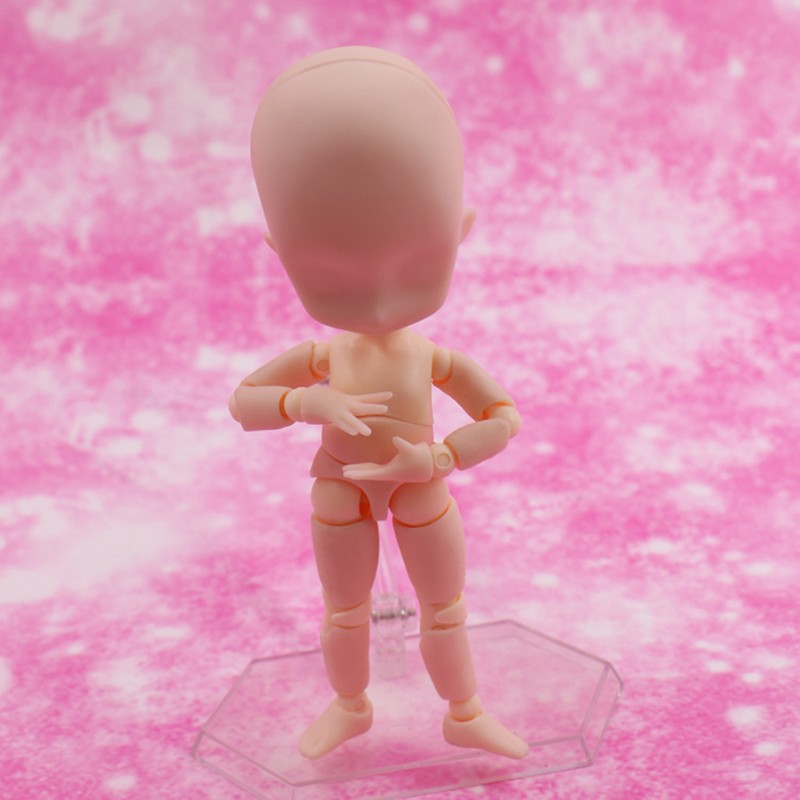 PVC Children Sketch Dolls Q Version Flesh Mini Joint Model