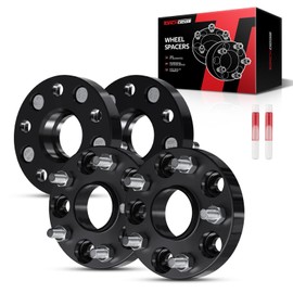 Torchbeam 5x4.5 Wheel spacers 1 inch for 1995-2022 Avalon, 2020 C-HR, 1992-2024 Camry, 2022-2023 Corolla Cross, 2017-2018 Corolla iM, 2001-2025 Highlander, 60.1 Hub Bore & M12x1.5 Studs, 4PCS, Black
