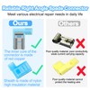 50pcs Nylon Flag Spade Female Insulated Quick Disconnects 22-18/16-14/12-10AWG Right