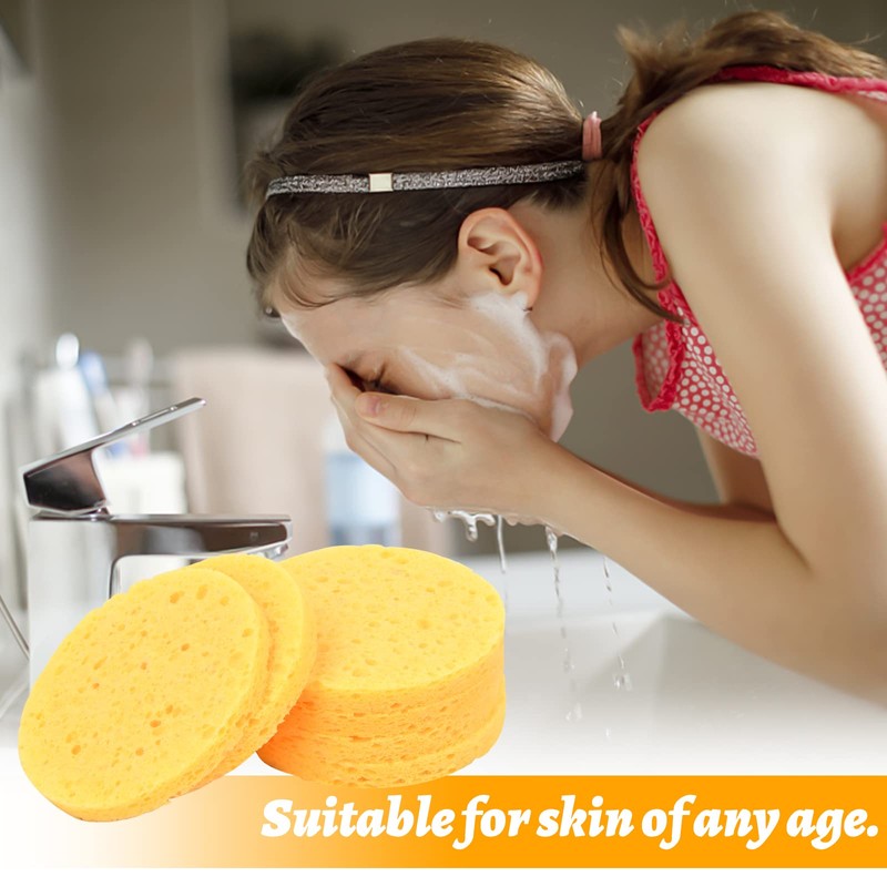 Chstarina Pack of 20 Compressed Face Sponges, Soft Face Sponge,