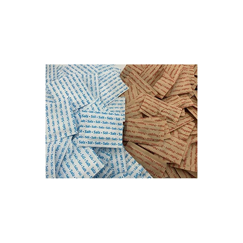 Salt & Pepper Sachets - Individual Packets (Salt & Pepper,