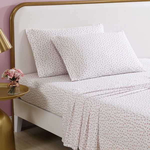 Betsey Johnson- King Sheet Set, Cotton Percale Bedding Set, Crisp