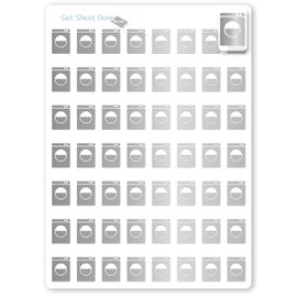 Laundry Planner Stickers / 54 Gold Foil Stickers (1/2”) / Clothing House Chores Work Reminder/Essential Productivity Life Planner Stickers/Bullet Bujo Journal/ToDo To Do Appointments