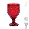Fitz and Floyd Trestle Glassware Ornate Goblets, 4 Count (Pack