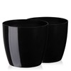 Tymar Pack of 2 Round Shape Planter (Black, Diameter 14