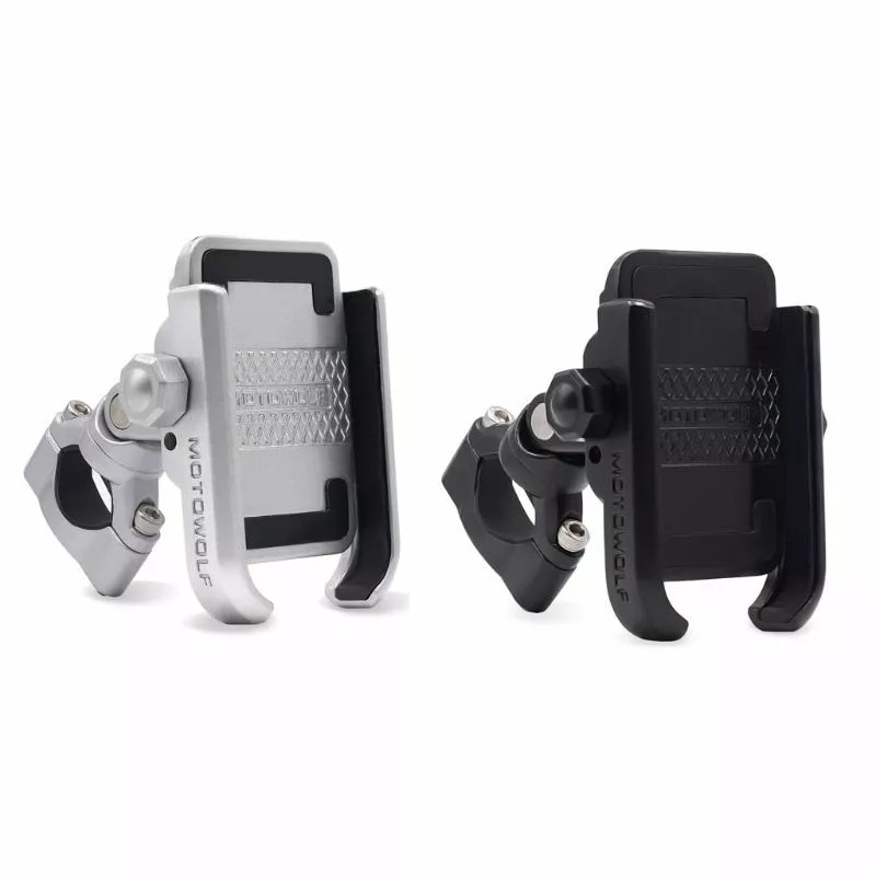 Universal Motorcycle Cell Phone Holder Mount For Harley-Davidso - Silver
