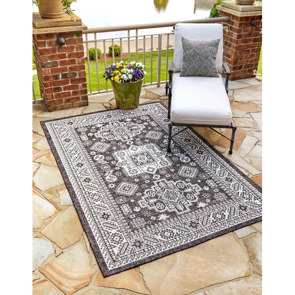 Unique Loom Outdoor Aztec Collection Area Rug - Chalca (9'