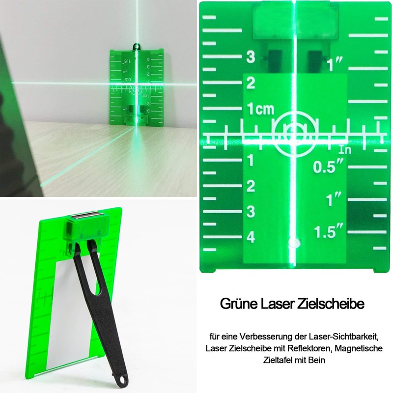 Green Laser Target Board with Reflectors for Improved Visibility -