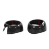 4pcs Carbon Fiber Style Door Midrange Speaker Cover Trims for