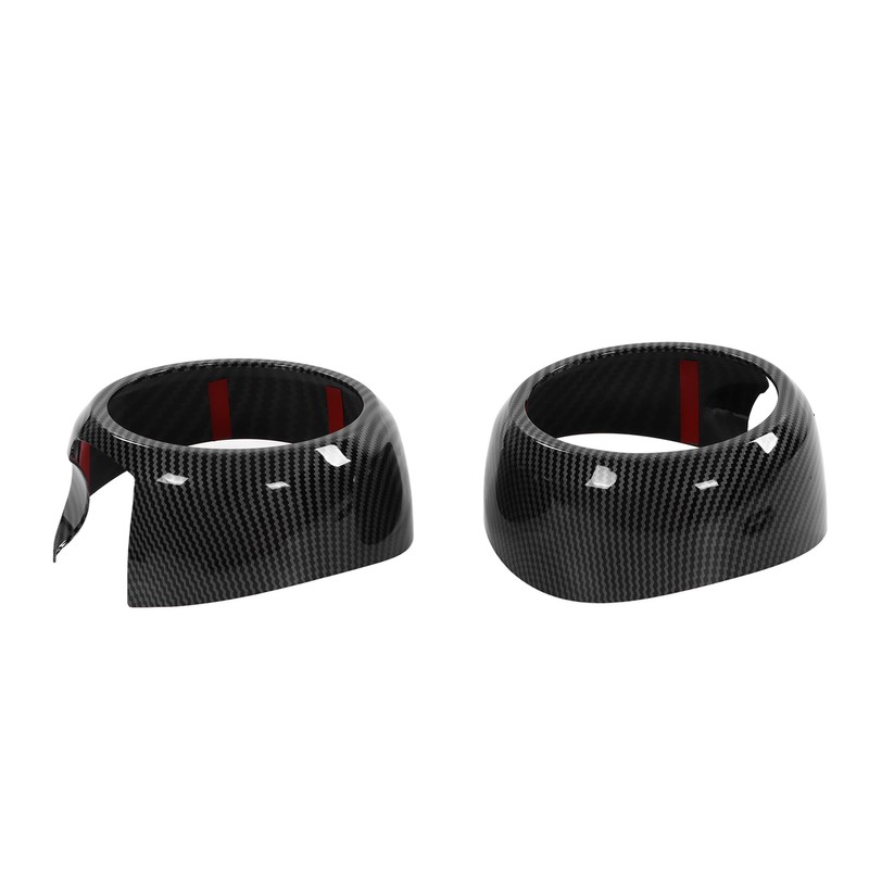 4pcs Carbon Fiber Style Door Midrange Speaker Cover Trims for