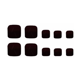 MISUD Press on Toenails - Fake Toe Nails, Acrylic Toenail Black Design 24 pcs
