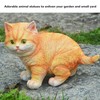 Outdoor Garden Decor Cat Statues Kitten Ornaments Gardening Decorations Gardening