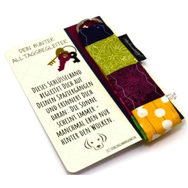 Lieblingsmanufaktur Colourful gift for people who already have everything - keyring with message for dog owners as a gift for the dog, Pink-yellow-green-blue