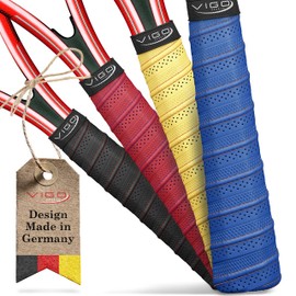 Vigo Sports® Premium Non-Slip Grip Tape - Anti Slip Overgrip Band for Tennis, Badminton & Squash Racquets - Tennis Grip Tapes for Your Racquet!, yellow