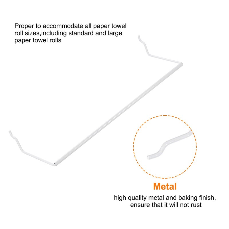 sourcing map 4pcs Pegboard Paper Towel Holder 11" Metal Peg