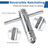 DBREAKS 2 Piece T Handle Tap Wrench Ratchet Tap Set
