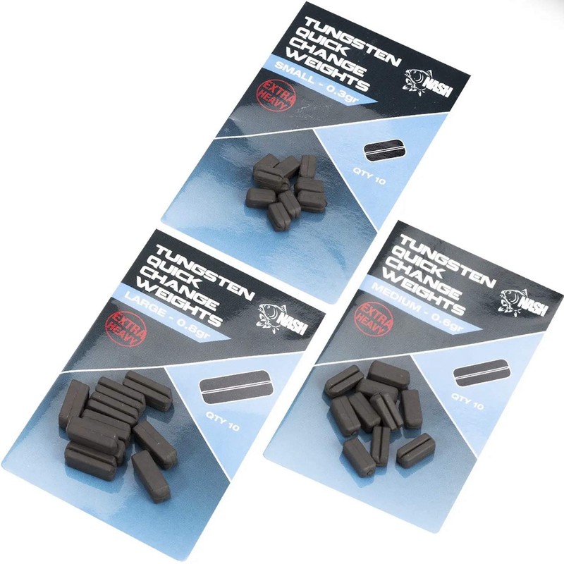Nash Tungsten Quick Change Weights Small 0,3g T8704 Blei Bleie