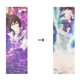 3D Motion Anime Manga Stickers Waterproof Decals Idean for Cars, Laptop, Skateboard, Wall Decor (Uzumaki Kakashi Sasuke)