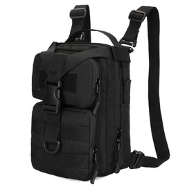 CREATOR - Mochila táctica militar 3 en 1 para hombre, Negro -, Pequeño, Casual