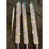 Unbranded 3 Pcs New AB Rhinestone Crystal Silver Ballpoint Pens