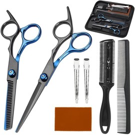 Pantio 10 en 1 Tijeras de Peluquería Profesional de Acero Inoxidable