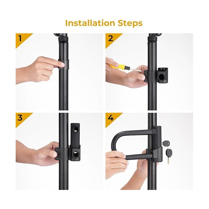isinwheel U-Lock for Electric Scooter, Safe Lock for S9Pro/S9Max E-Scooter