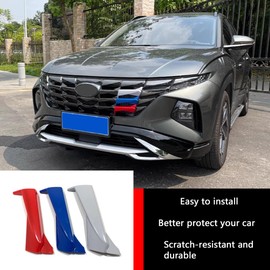 KELEIMAI Car Accessories Fit for Hyundai TUCSON 2024 2023 2022 Front Grill Grille Strip Cover Molding Trim (3-color) 3PCS ABS Not Fit 2024 Hyundai Tucson N-series hybrid