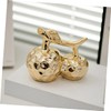 GLEAVI Ceramic Cherry Figurine Large Decorative Fruit Sculpture for Home