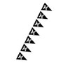 Beistle Jolly Roger All-Weather Plastic Pennant Banner Pirate Decorations, 11"