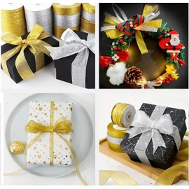 Silver Metallic Organza Ribbon Size 30mm Christmas Wrap Presents Crafts Jewellery Making Fashion Charms Decoration Sewing Buy 2 & GET 1 Free