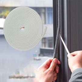 39.4FT Bruiefpap Weather Stripping for Doors and Windows, Self-Adhesive Window Insulation for Winter, Weatherstrip for Draft Stopper, Soundproofing, Dustproof, 0.35'' Wide x 0.2'' Thick, White