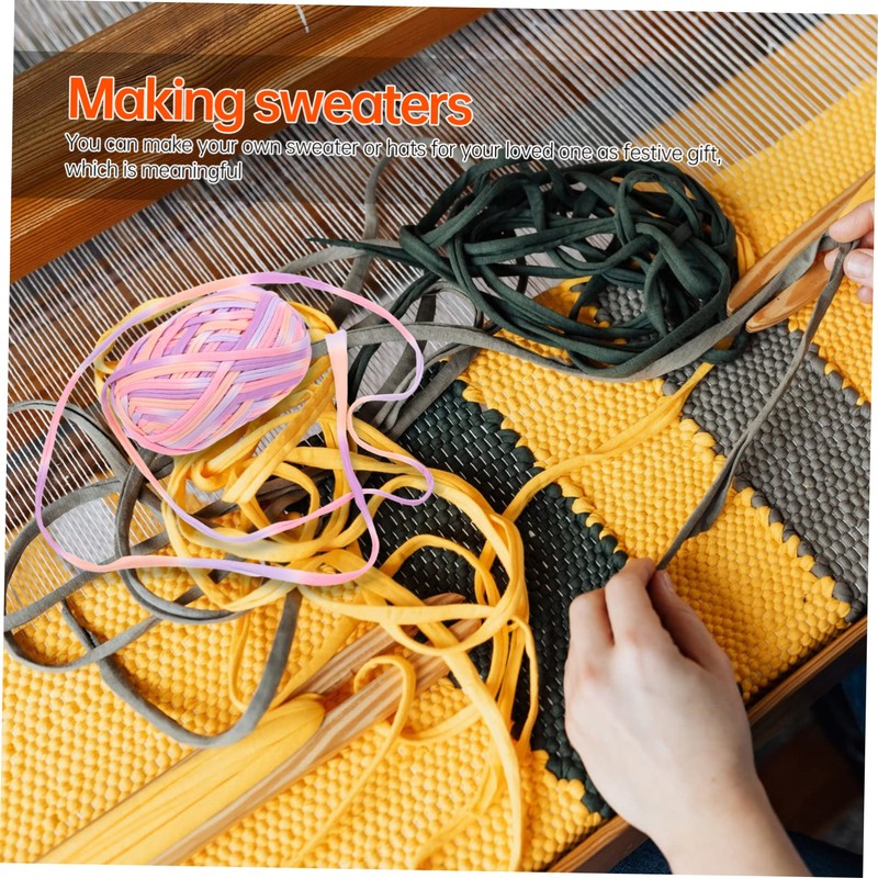 STOBOK Cotton Yarn Pack 3 Sets for Crocheting Weaving Home