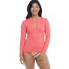 PHANTOM AQUATICS CLOTHING Women's Standard Upper-Cut Long Sleeve Rashguard, Peach