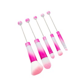 GaotKeut 5x Makeup Brushes Set Cosmetic Brushes Eyebrow Brush Comfortable Make up Brush Tool Kits Premium for Ladies Adults Girlfriend, Rose Red