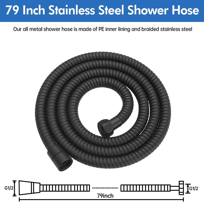 RUMOSE 79 inches Shower Hose Shower Head Extension Hose Extra