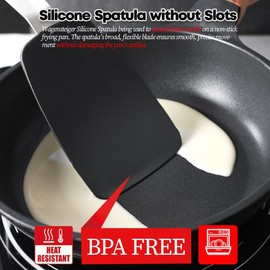 WAGENSTEIGER Silicone Head Food Turner, Non-Scratch Heat-Resistant Cooking Spatula, Flexible Beveled Edges, Soft Touch Ergonomic Grip, Long & Large Design (315mm / 12.4 inch)